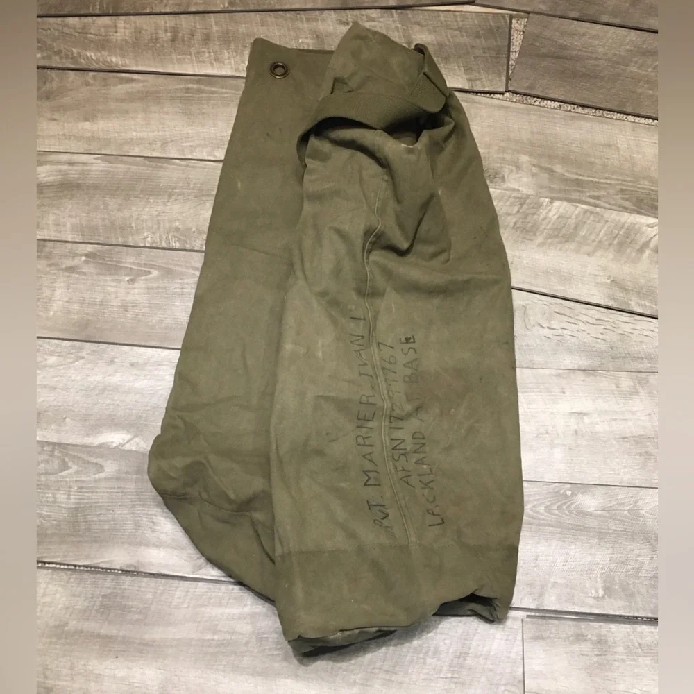 Vintage 40s Clothing Barrack Bag 1940s Laundry Bag USA US Military Post WWII Era